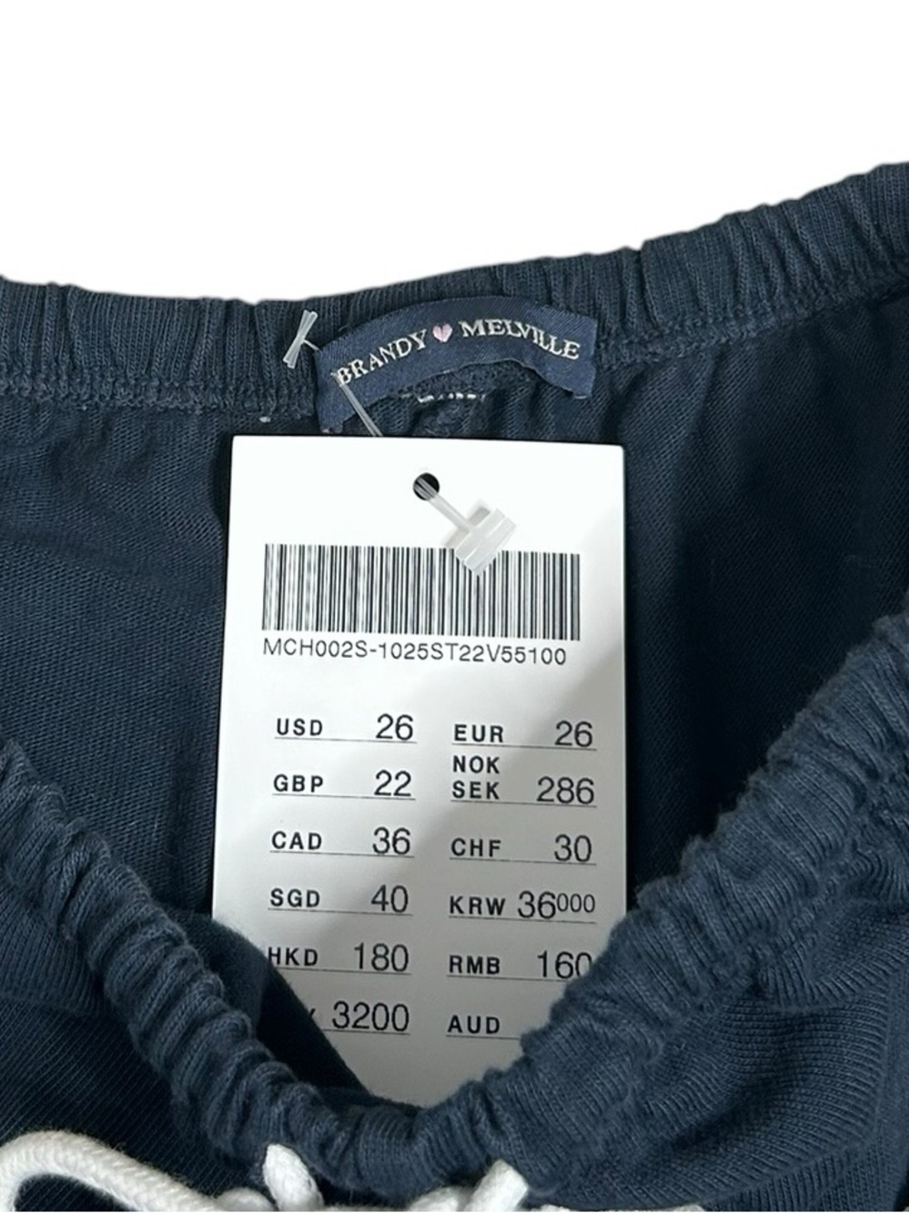 Brandy Melville Los Angeles Navy Women's Lounge Casual Shorts with Drawstring - Picture 5 of 7